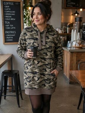 George  Plus Women's Printed Hooded Dress Size 1x